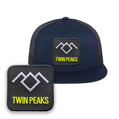 David Lynch Hat Embroidered Trucker Mesh Black Blue Twin Peaks