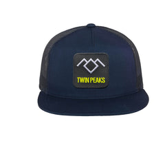 David Lynch Hat Embroidered Trucker Mesh Black Blue Twin Peaks