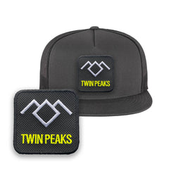 David Lynch Hat Embroidered Trucker Mesh Black Grey Twin Peaks