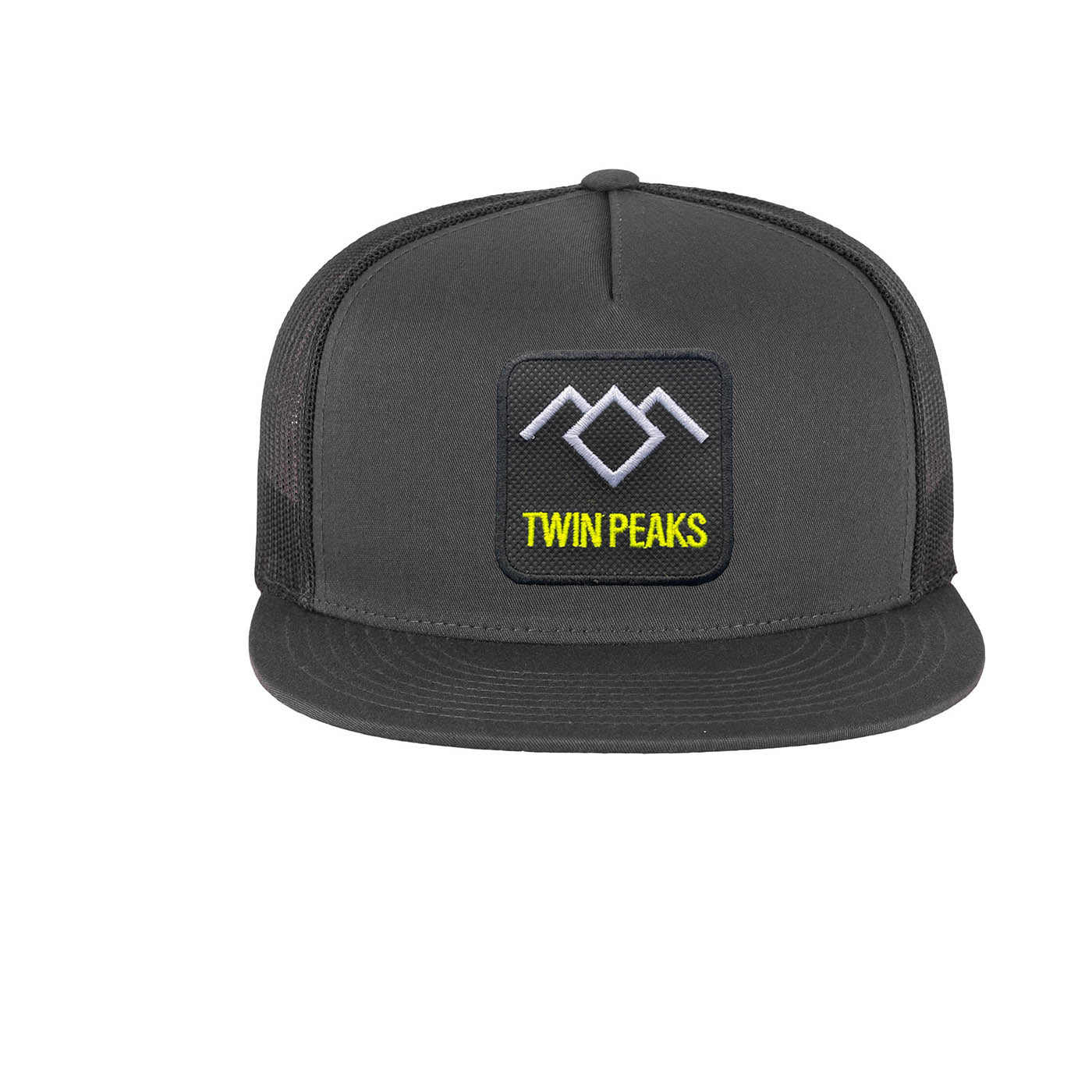 David Lynch Hat Embroidered Trucker Mesh Black Grey Twin Peaks