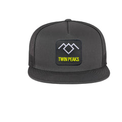 David Lynch Hat Embroidered Trucker Mesh Black Grey Twin Peaks