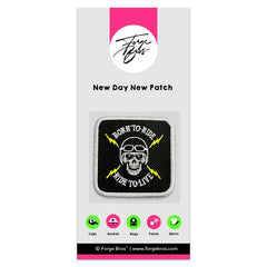 Born To Ride Embroidered Hook & Loop Removable Patch for Forge Bros Caps