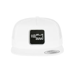 Pop Art Hat Embroidered Patch Barking Dog Snapback Trucker Hat Black, White, Grey