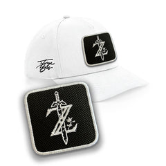 Zelda Cap Embroidered Removable Patch Hat Gaming Black, White, Grey