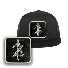 Zelda Trucker Hat Embroidered Adventure Snapback Trucker Cap Black, White, Grey