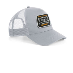 Old school Cap Embroidered Patch Nostalgia Snapback Trucker Hat Black, White, Grey