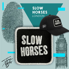 Slow Horses Cap Embroidered Patch Jackson Lamb Black, White, Grey Hat