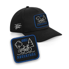 Bike Adventure Embroidered Patch Baseball Cap Urbanwear 5 Pannel Snapback
