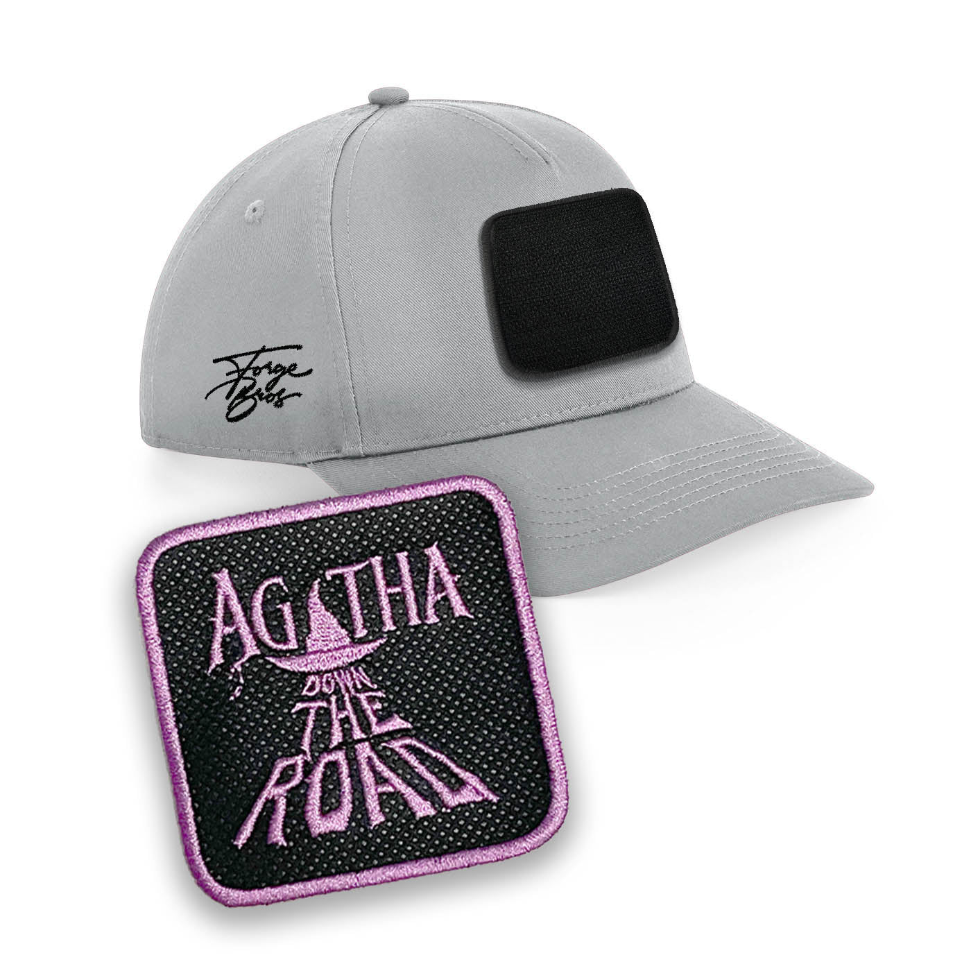 Agatha Down The Road Grey Cap Embroidered Patch Movie Hat