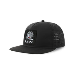 Ahegao Otaku Streetwear Hat with Flat Visor Embroidered Patch
