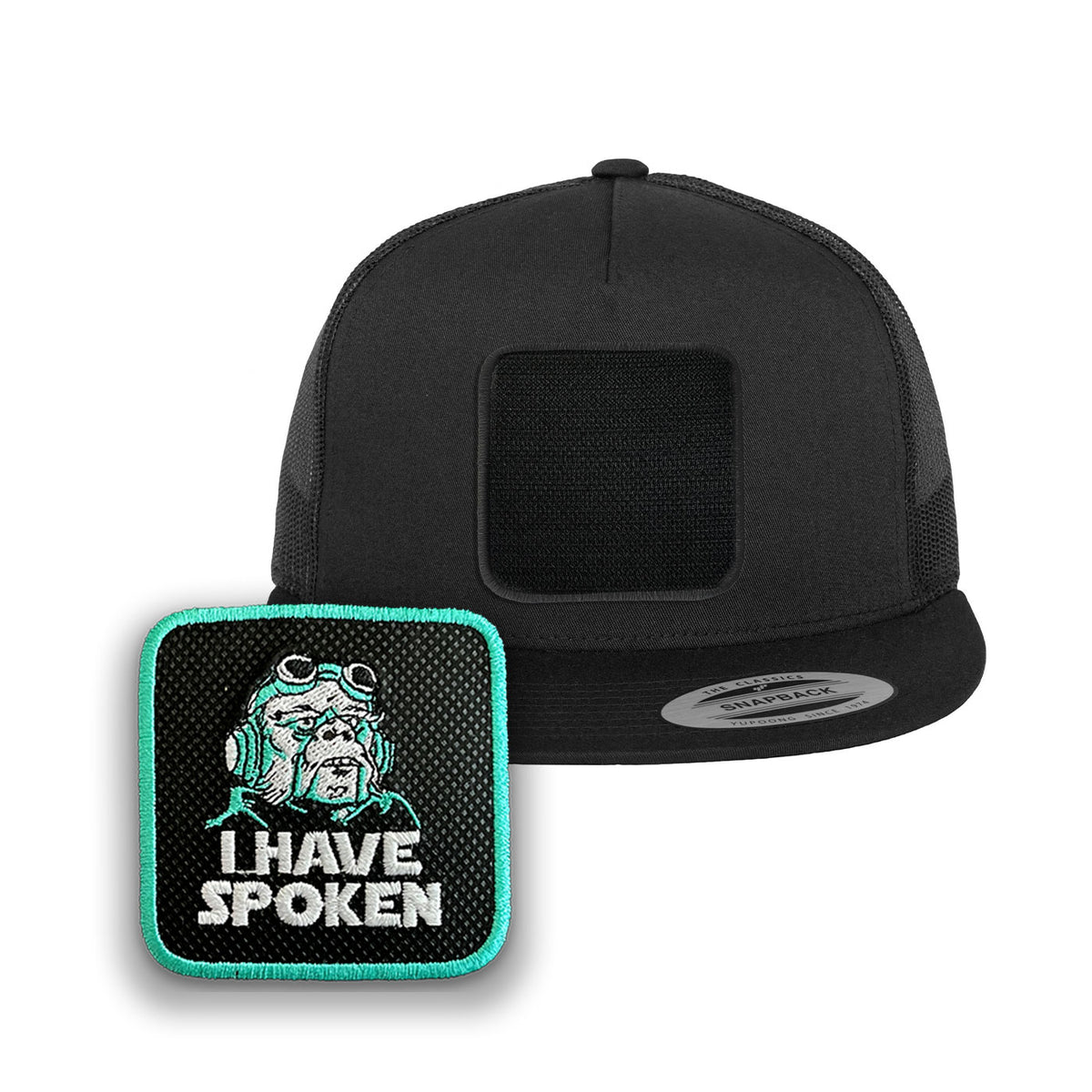 I have Spoken Trucker Hat Embroidered Velcro Kuill Mando Snapback Trucker Cap Black, White, Grey