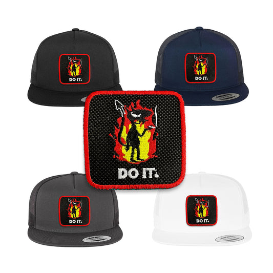 Do It Trucker Hat Embroidered Sarcastic Snapback Trucker Cap Black, White, Grey