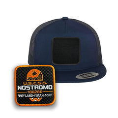 Nostromo Trucker Hat Embroidered Velcro USCSS Snapback Trucker Cap Black, White, Grey