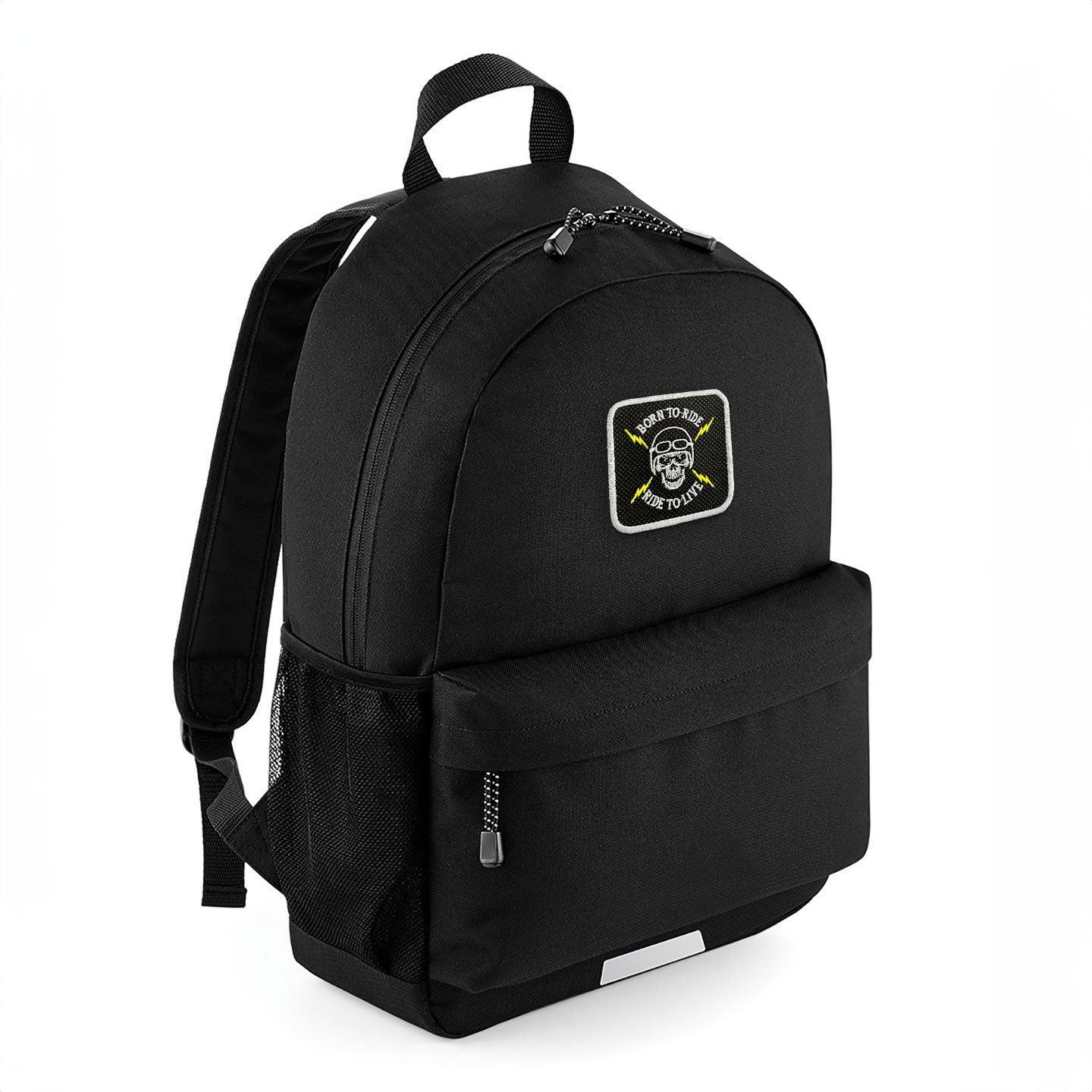 Backpack with Born To Ride Embroidered Patch - Forge Bros