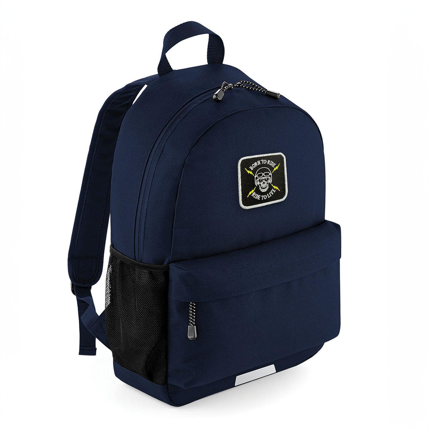 Backpack with Born To Ride Embroidered Patch - Forge Bros