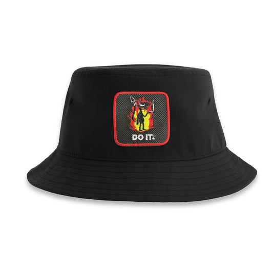 Sarcastic Devil Do It Bucket Hat Embroidered Patch - Forge Bros