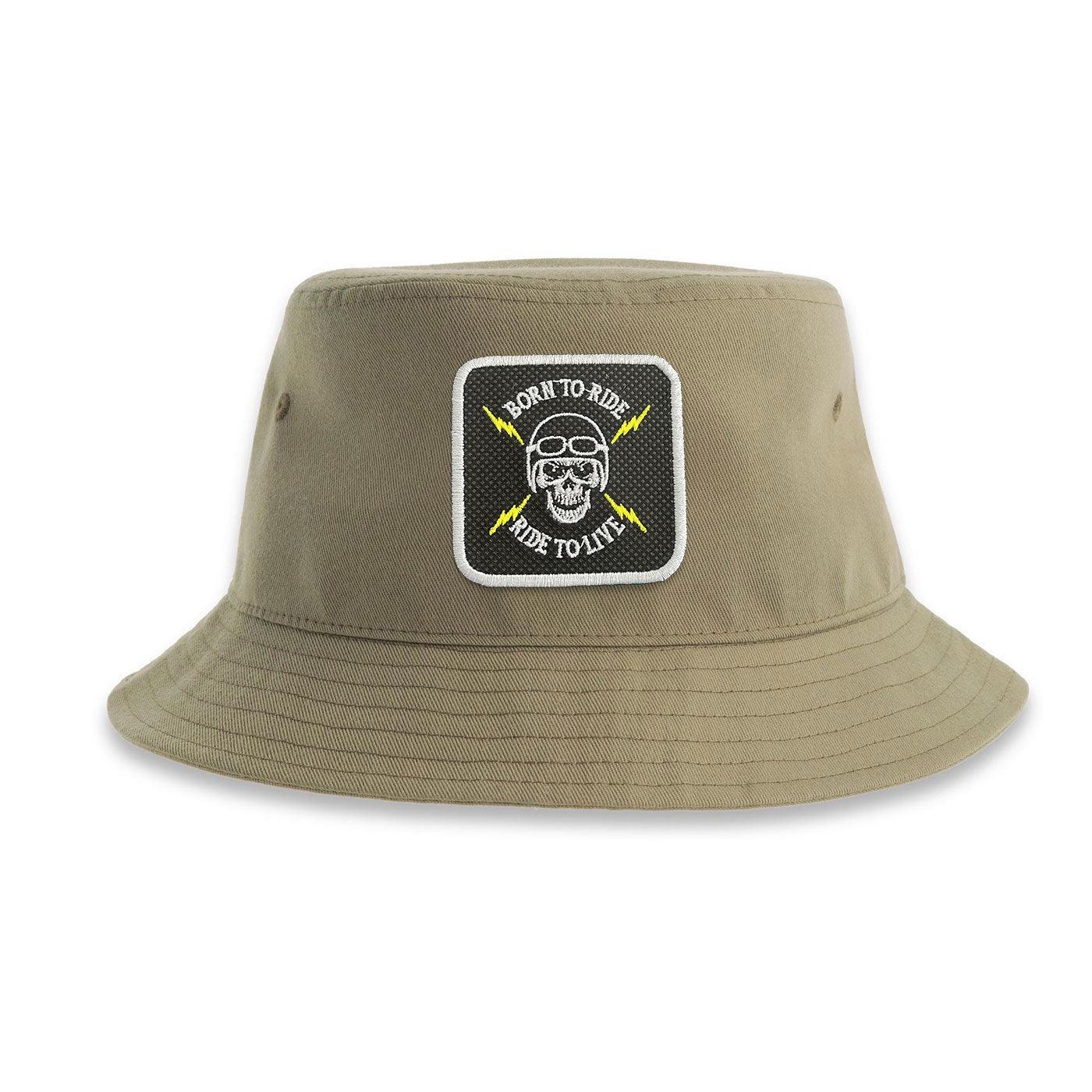 Biking Born To Ride Bucket Hat Embroidered Patch - Forge Bros