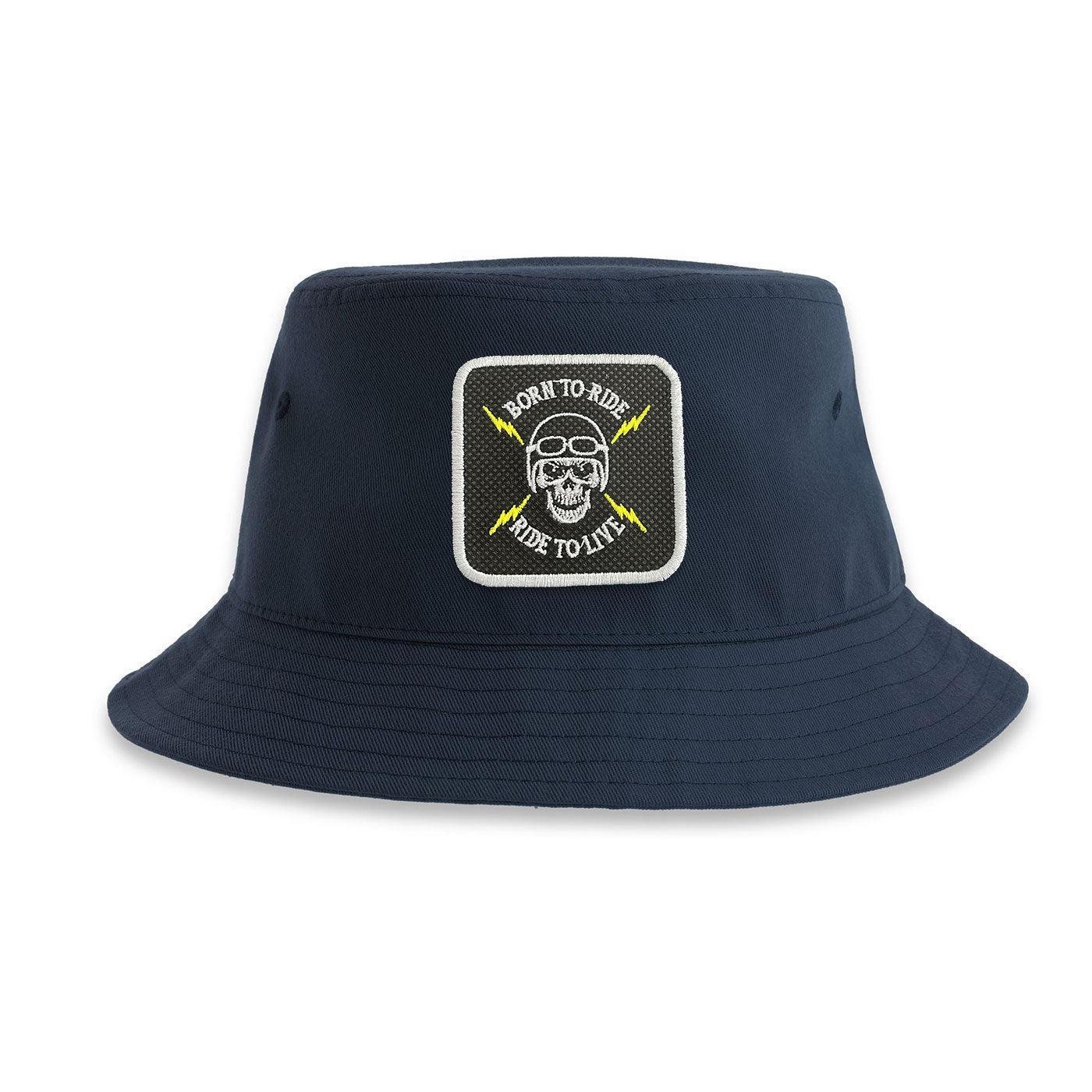 Biking Born To Ride Bucket Hat Embroidered Patch - Forge Bros