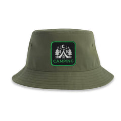 Camping Bucket Hat Embroidered Outdoor Patch