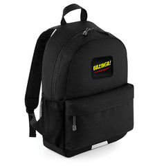 Backpack with Bazinga Embroidered Patch