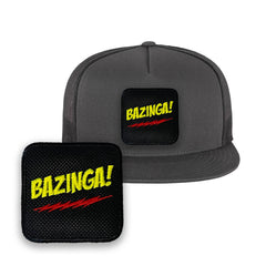 Bazinga Embroidered Baseball Cap Iconic Sheldon Cooper Grey Hat