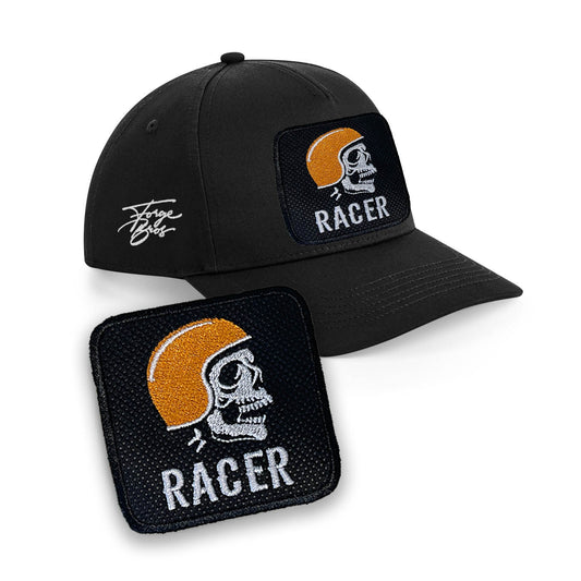 Racer Embroidered Patch Baseball Cap Urbanwear 5 Pannel Snapback