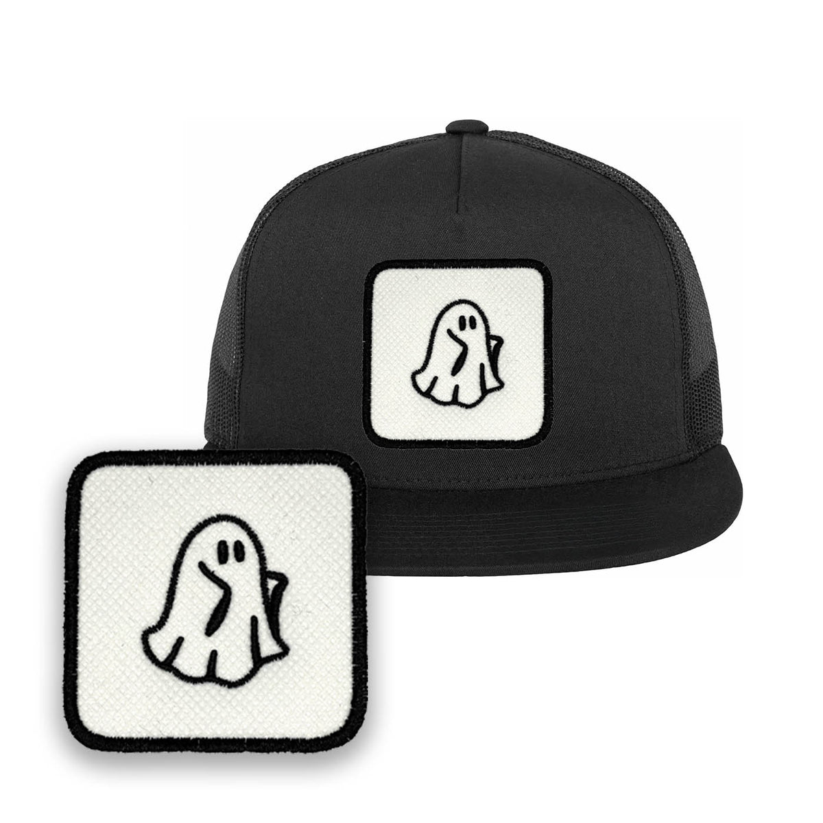 Spooky Ghost “Boo!” Embroidered Baseball Cap