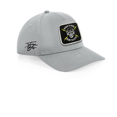 Born To Ride Cap Embroidered Velcro Patch Bike Hat Black, White, Grey - Forge Bros