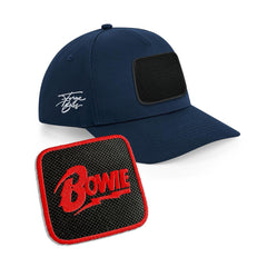 Bowie Cap Embroidered Velcro Patch Hat Music Icon Black, White, Grey - Forge Bros