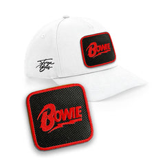 Bowie Cap Embroidered Patch Hat Music Icon Black, White, Grey