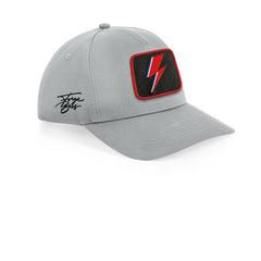 Bowie Flash Cap Embroidered Velcro Patch Hat Music Icon Black, White, Grey - Forge Bros