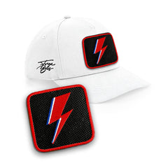 Bowie Lighting Cap Embroidered Patch Hat Music Icon Black, White, Grey