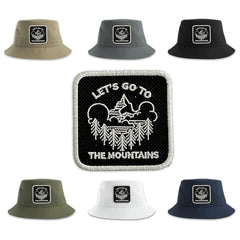 Mountains Outdoor Bucket Hat Embroidered Patch