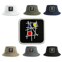 Mondrian Art Bucket Hat Embroidered Patch