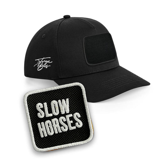 Slow Horses Cap Embroidered Patch Jackson Lamb Black, White, Grey Hat