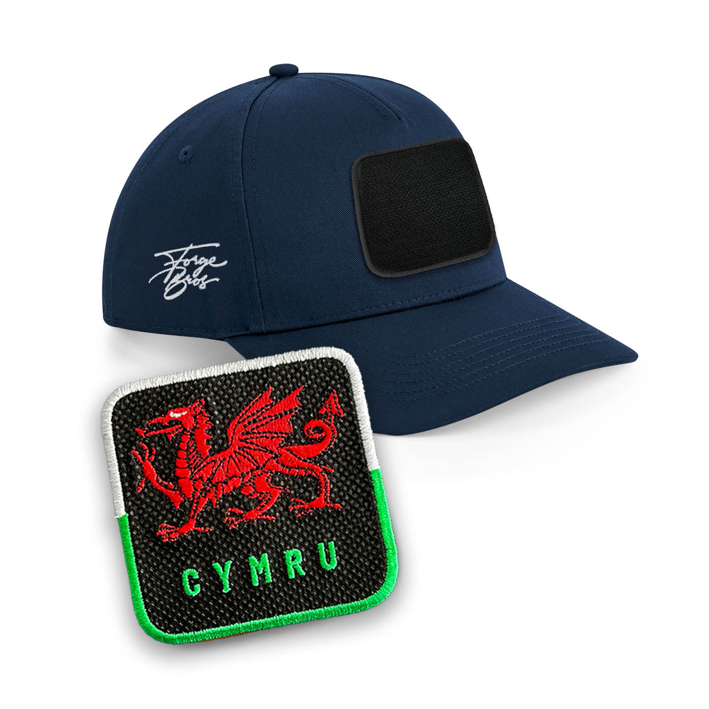 Wales Dragon Blue Cap Cymru Embroidered Patch