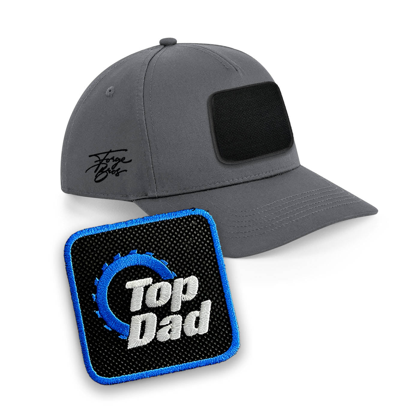 Top Dad Cap Embroidered Patch Birthday Hat Grey