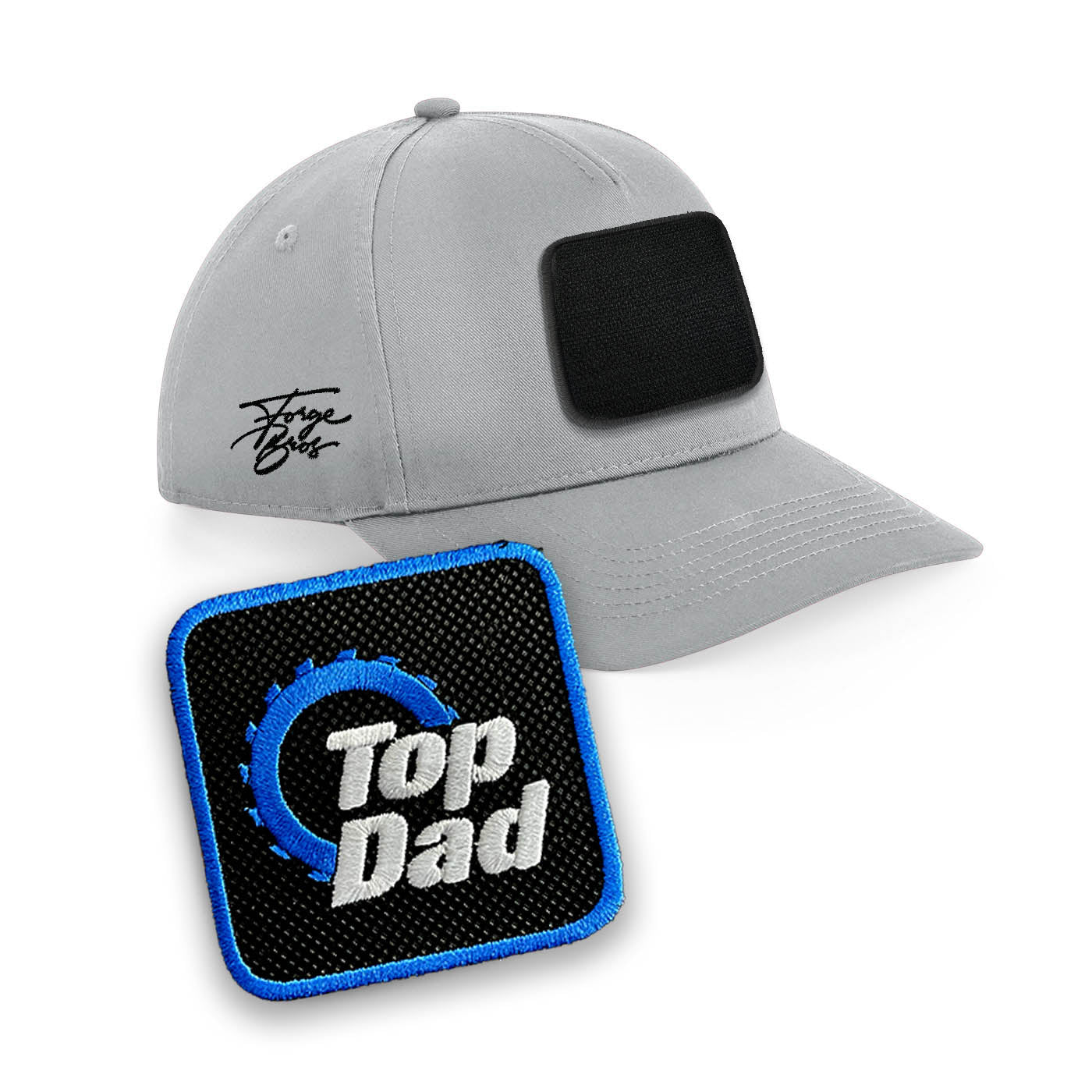 Top Dad Cap Embroidered Patch Birthday Hat Grey