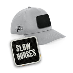 Slow Horses Cap Embroidered Patch Jackson Lamb Black, White, Grey Hat