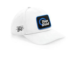 Top Dad Cap Embroidered Patch Birthday Hat White