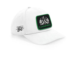 Camping Cap Embroidered Patch Outdoor Hat White