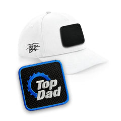 Top Dad Cap Embroidered Patch Birthday Hat White