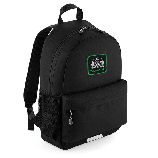 Backpack with Camping Embroidered Patch