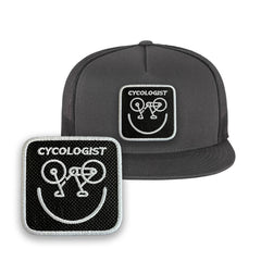 Cycologist Trucker Hat Embroidered Patch Bicycle Snapback Trucker Cap Black, White, Grey