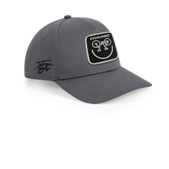 Cycologist Cap Embroidered Velcro Patch Bike Hat Black, White, Grey - Forge Bros