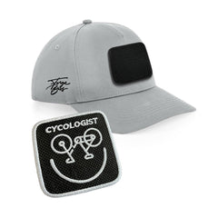 Cycologist Cap Embroidered Velcro Patch Bike Hat Black, White, Grey - Forge Bros