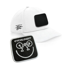 Cycologist Cap Embroidered Velcro Patch Bike Hat Black, White, Grey - Forge Bros