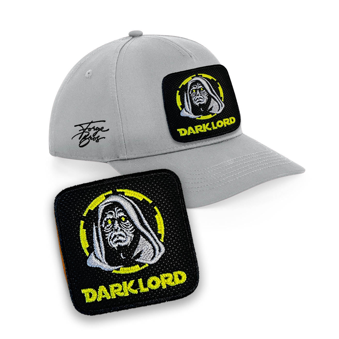 Dark Lord Palpatine Embroidered Light Grey Baseball Cap by Forge Bros