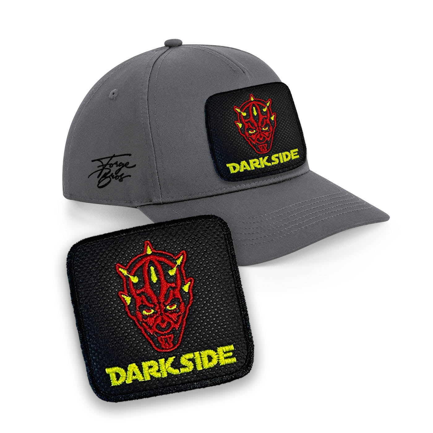 Darth Maul Dark Side Embroidered Gray Baseball Cap by Forge Bros