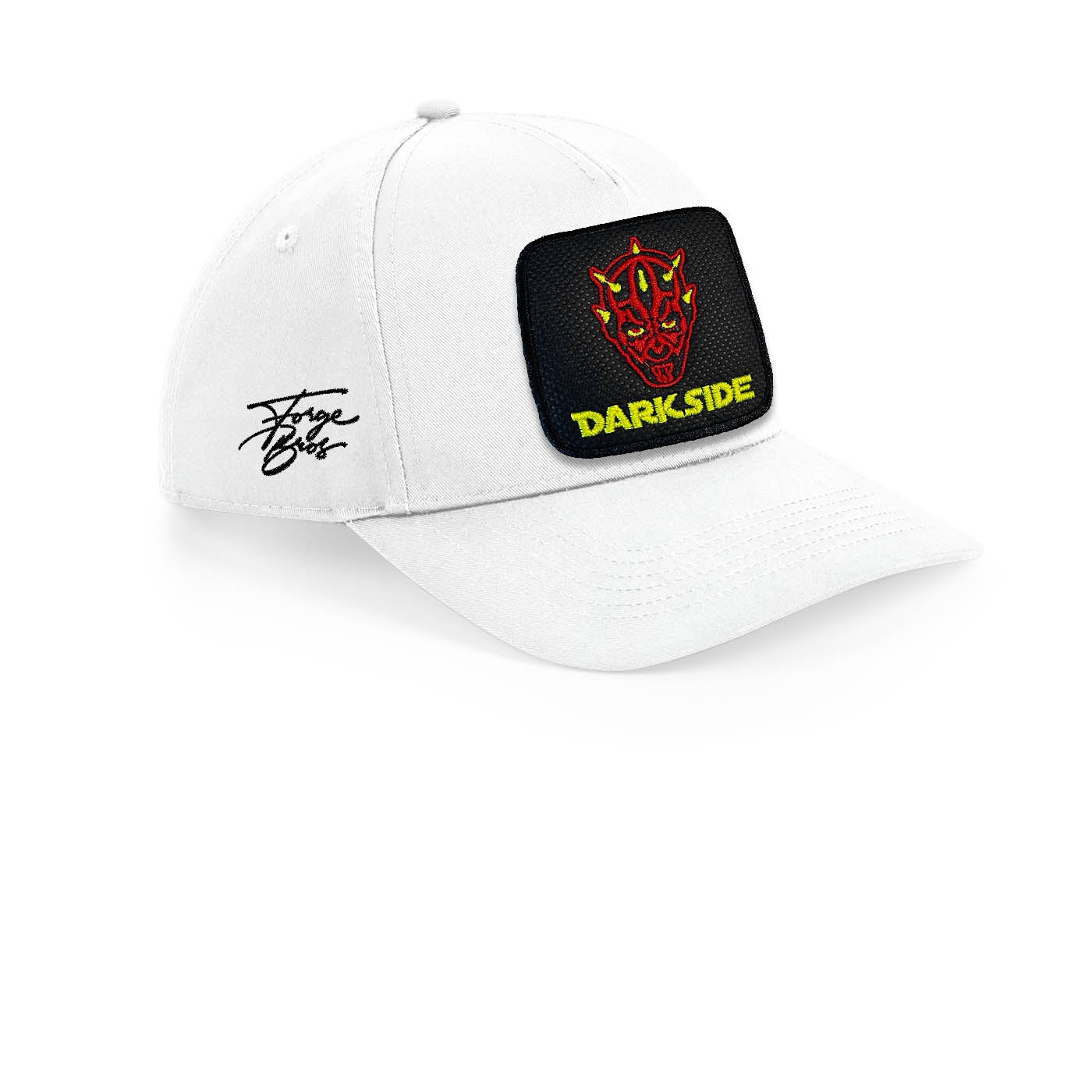 Darth Maul Dark Side Embroidered White Baseball Cap by Forge Bros